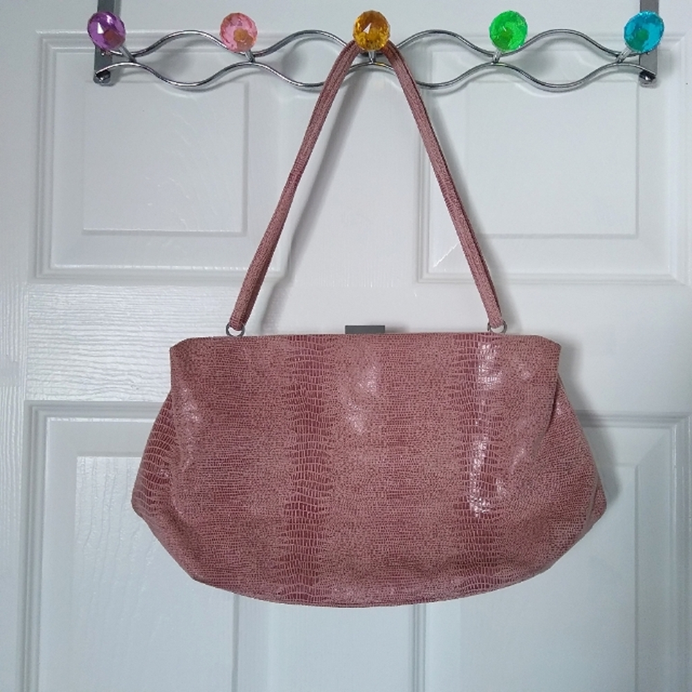 Antonio Melani pink reptile print handbag